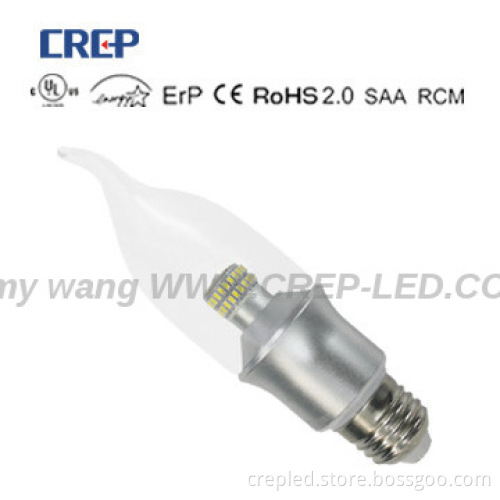 UL CUL SAA 90-277V AC 6W e12 led chandelier bulb